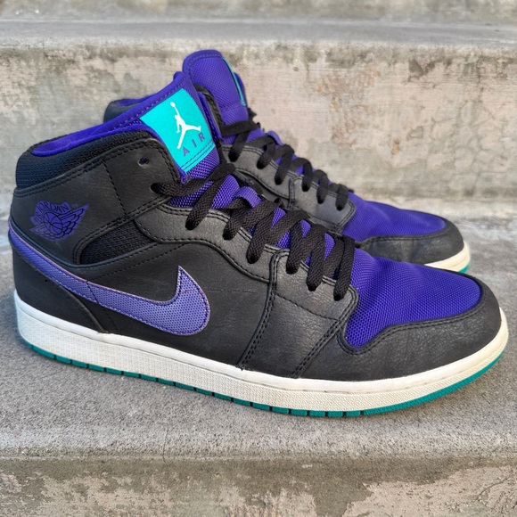 Nike Air Jordan 1 Mid Grape 2012 No Box 554724-015 - Size 12 - Picture 1 of 7